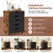 Costway 5 Drawer Chest Storage Dresser Floor Cabinet Organizer with Wheels White/Black/Rustic Brown